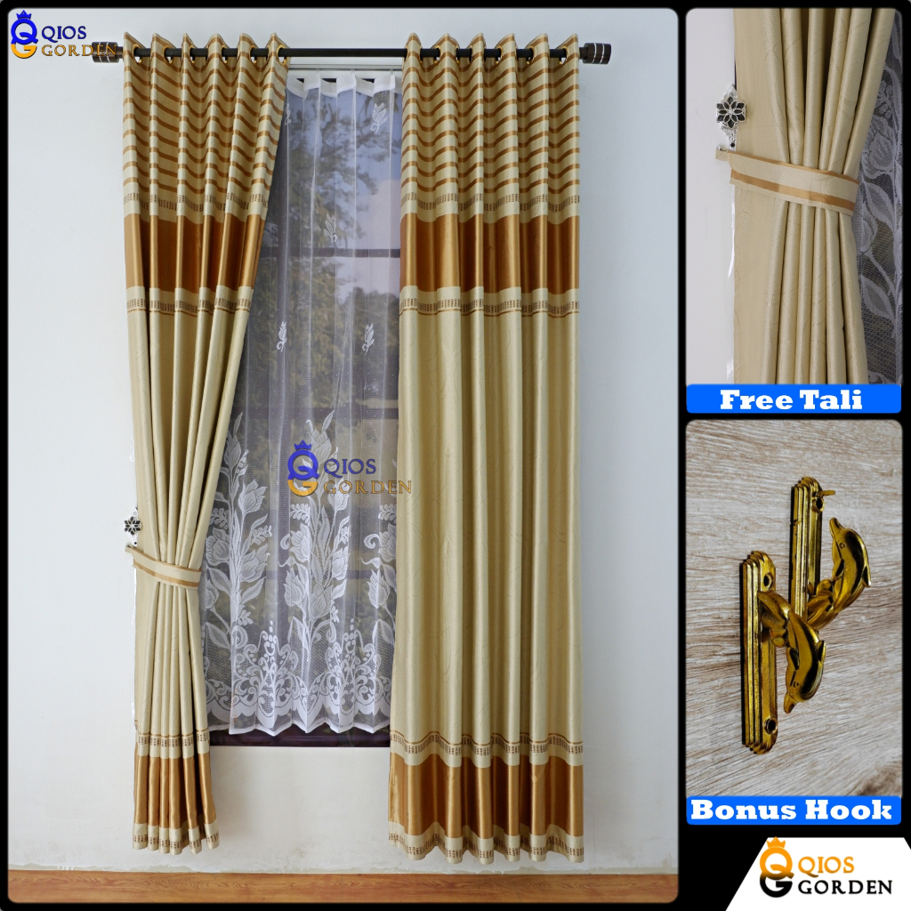 Gordeng Jendela Kamar Panjang Kain Blackout Custom