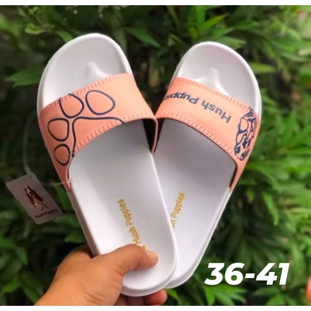 Sendal Slop Wanita Hush Puppies Hijau Totsca Sandal Slop Wanita Ringan Free Kaus Kaki 36-41