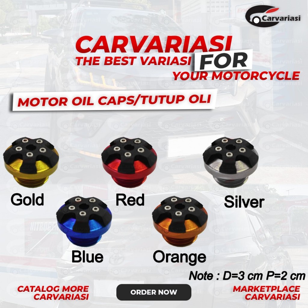 Tutup Oli Motor Racing Tutup Oli Racing Universal untuk Semua Jenis Motor