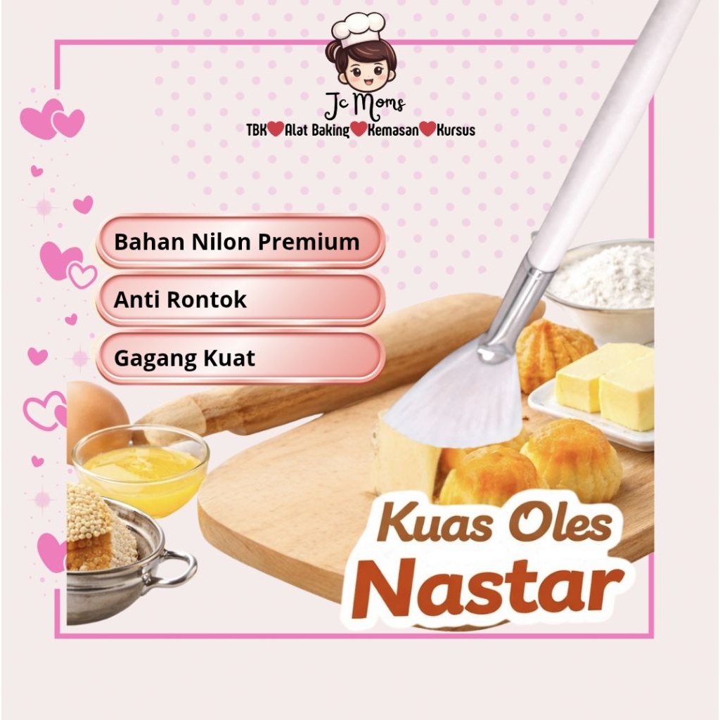 Kuas kipas kuas nastar Oles Nastar Premium Nylon Anti Rontok Kuas Oles Kue Lebaran Kuas Oles Baking 