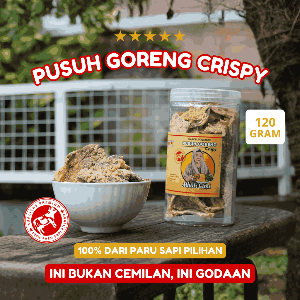 Pusuh Goreng Crispy | 100 % Dari Paru Sapi Pilihan | Kuliner Mbah Cimi
