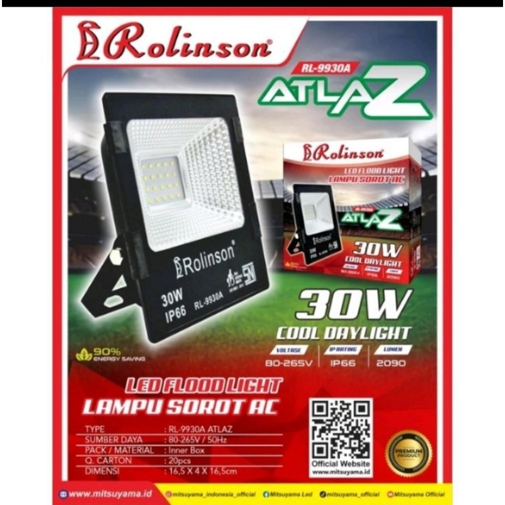 Rolinson Lampu Sorot RL-9930A RL-9950A RL-99100A Atlas 30W 50W 100W