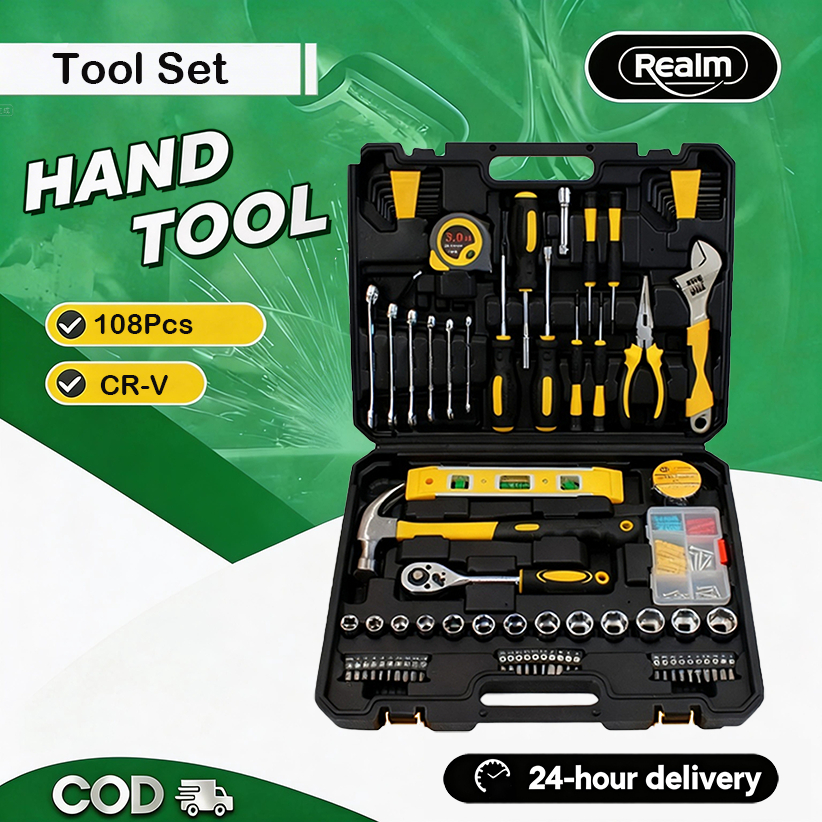 Reaim 108 Pcs Socket Tool Kit Set Chrome Vanadium
