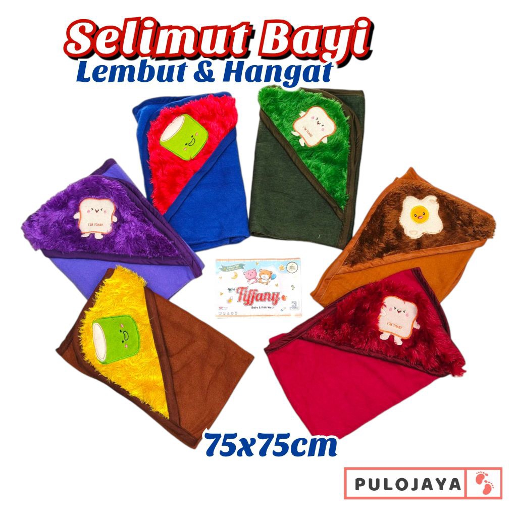Selimut Bayi Blanket Gendong 75x75 Lembut Polos