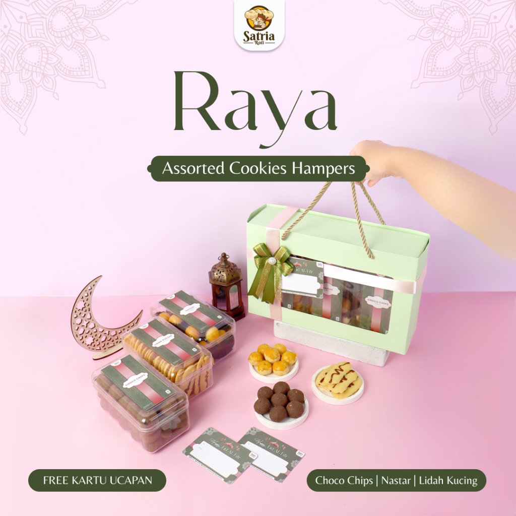 [SATRIA ROTI] Raya Assorted Cookies Hampers Lebaran / Hampers Kue Kering / Parcel Idul Fitri / Parce