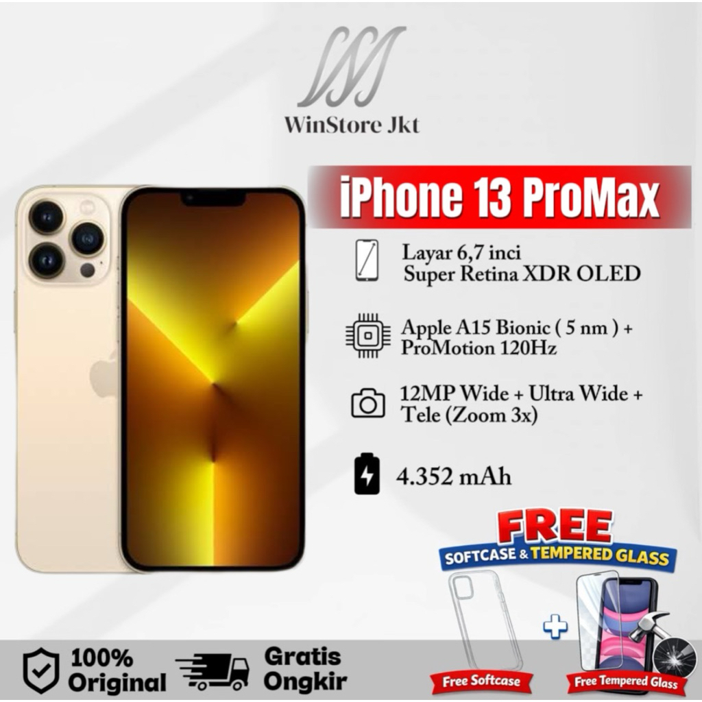 iPhone 13 Pro Max iBox | 128 GB & 256 GB Second Resmi
