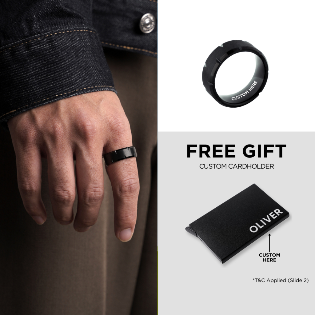 Kuze Original Cincin Tungsten Anti Gores & Anti Karat Stylish Minimalis - Euric Ring