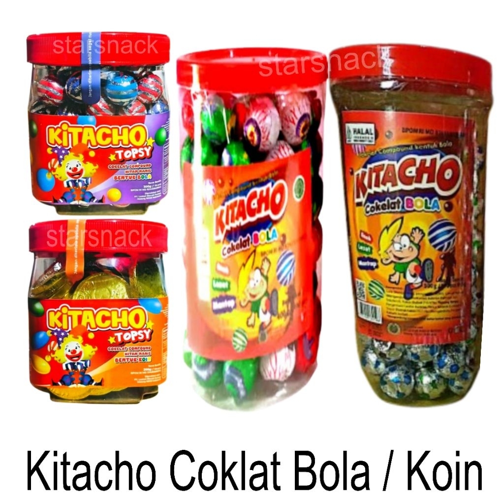 Kitacho coklat bola koin topsy lapis foil