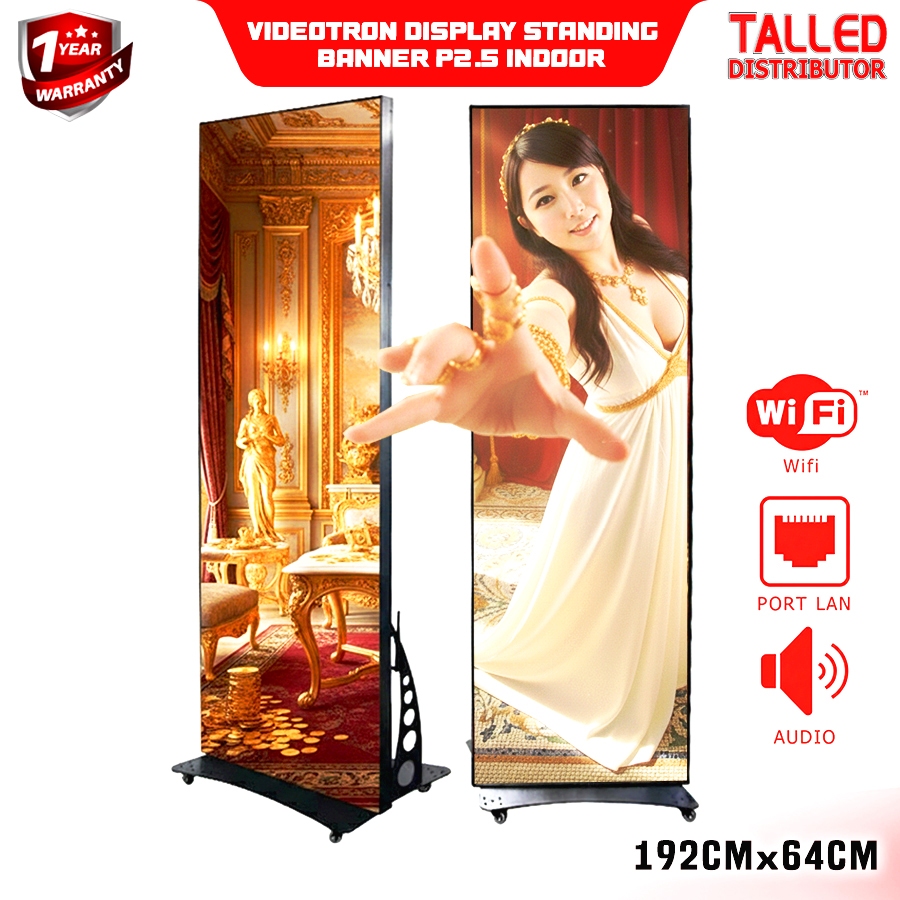 LED VIDEOTRON DISPLAY STANDING BANNER P2.5 INDOOR TALLED