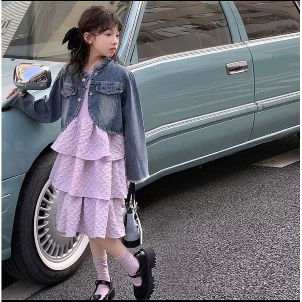 DRESS 2in1 ROMPI JEANS SIZE 150,160