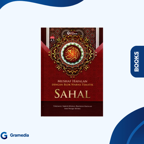 Gramedia Medan - Alquran terjemah Hafalan Blok Warna Tematik SAHAL: merah A5