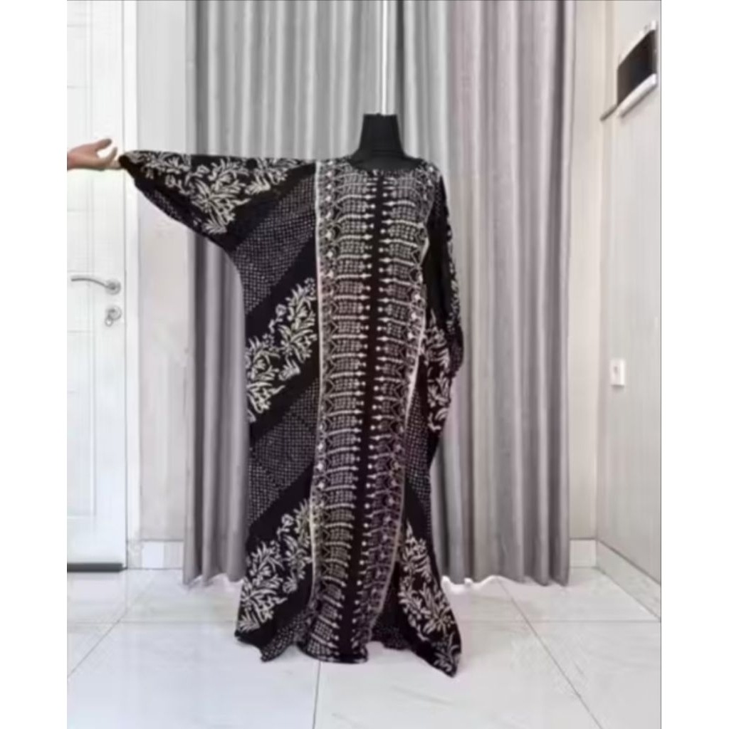 abaya gamis kaftan batik rayon premium