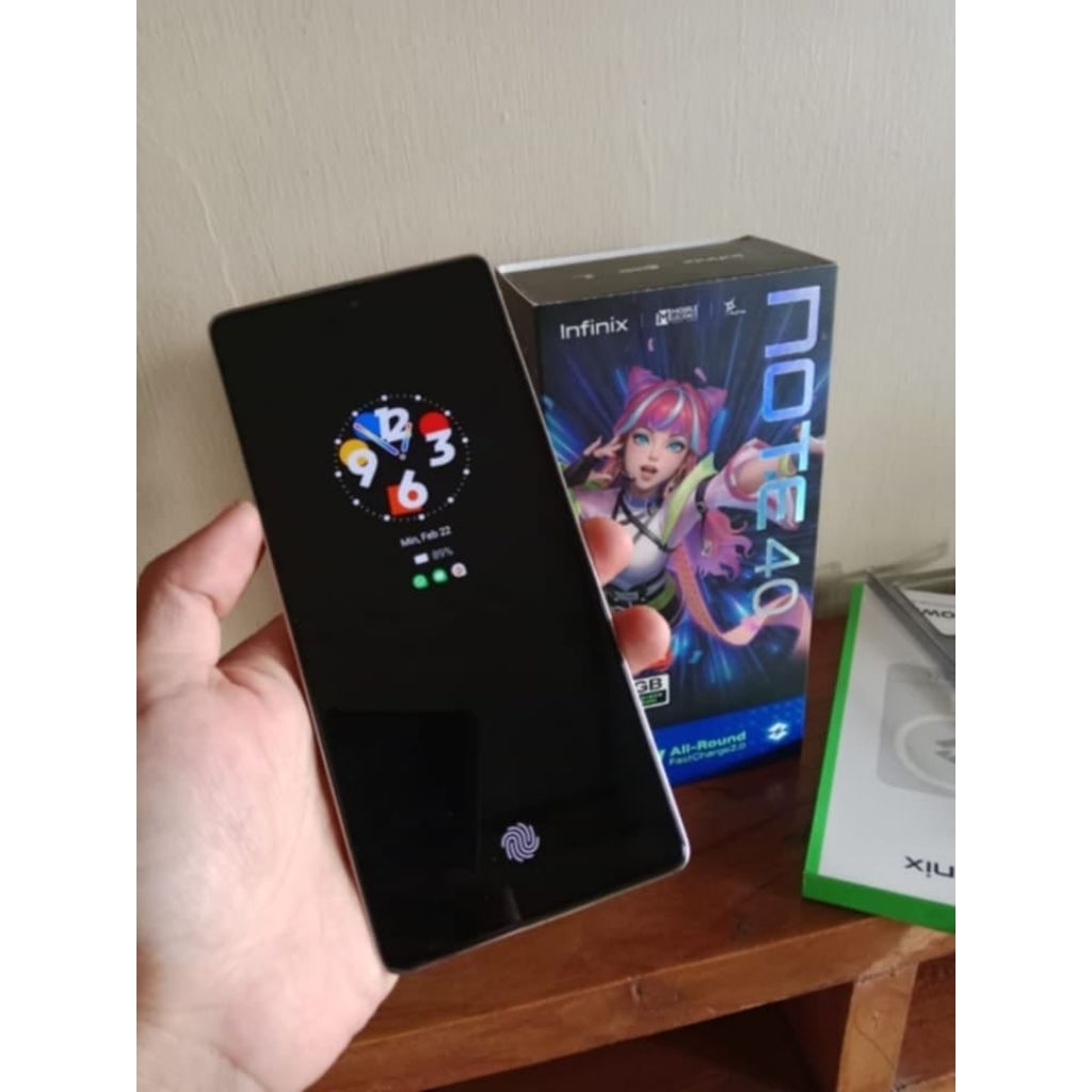 Infinix Note 40 RAM 8/256 GB Mulus No Minus fullset lengkap Wireless Second Bekas Resmi Termurah