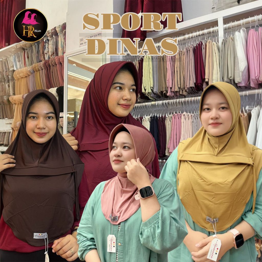 JILBAB DINAS TALI IKAT / SPORT PET TALI IKAT