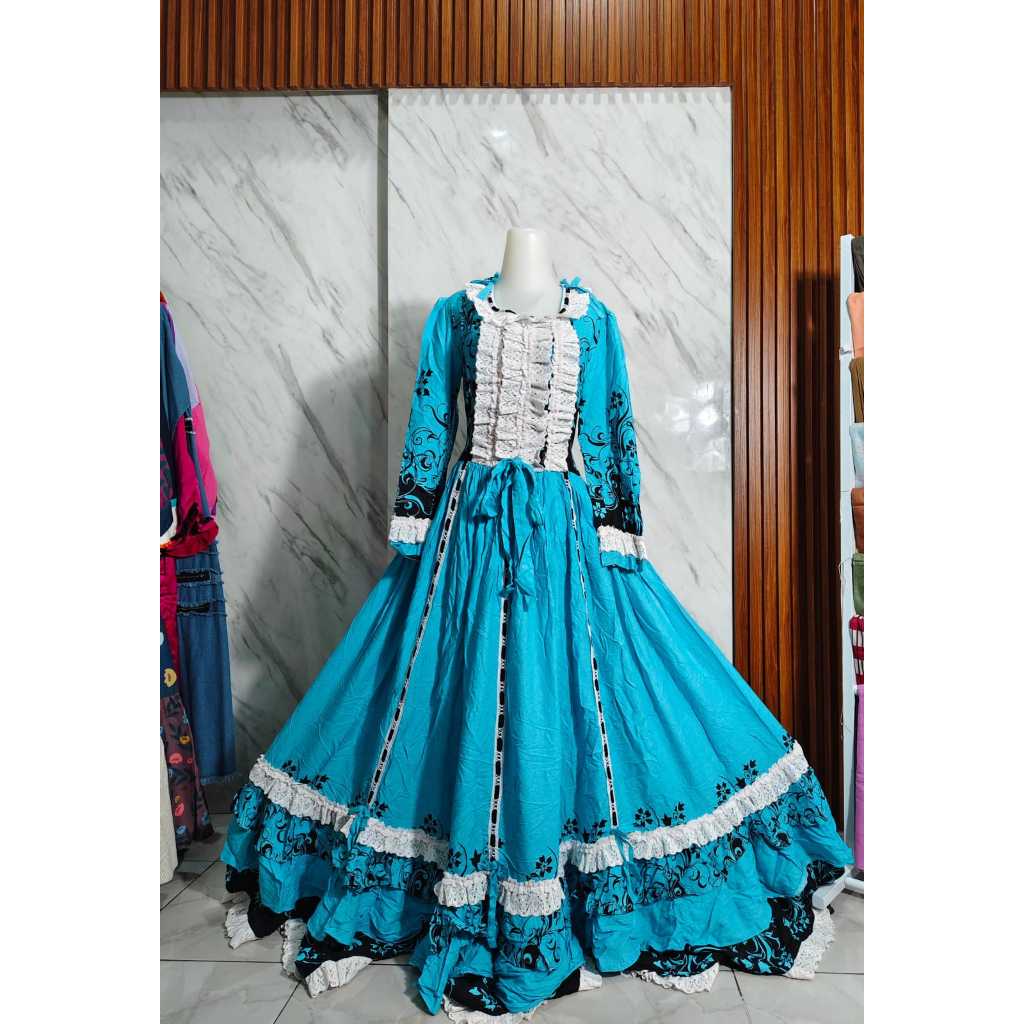 [KAMANIYA] DEWARI BLUE DAILY DRESS