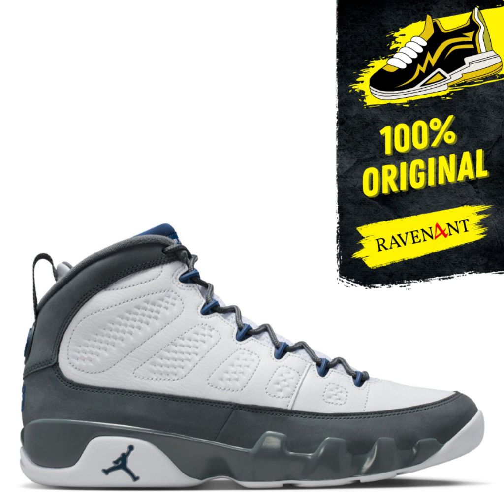 NIKE Air Jordan 9 Retro Flint Grey ORIGINAL - Sepatu Sneakers Pria