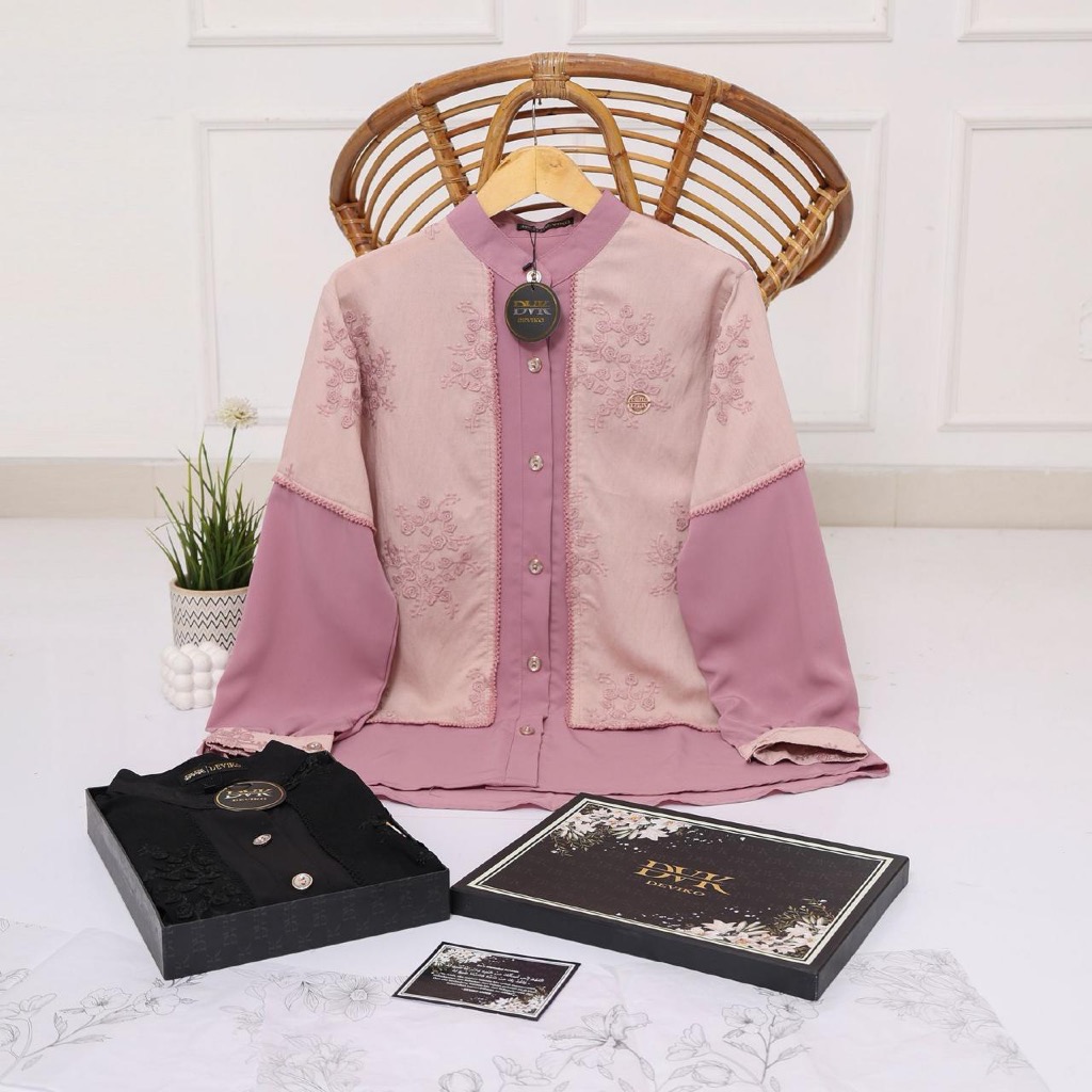Kemeja Deviko / Blouse Deviko / Rhania Blouse by Deviko / Hampers Lebaran / Hadiah Ulang Tahun
