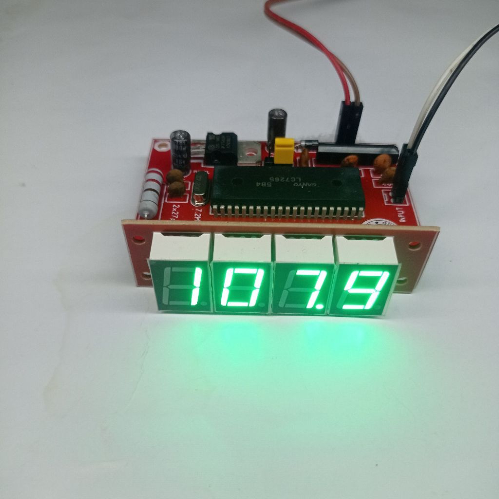 Frekuensi Counter 4 Digit Hijau Display Fm Kit Frekuensi Counter