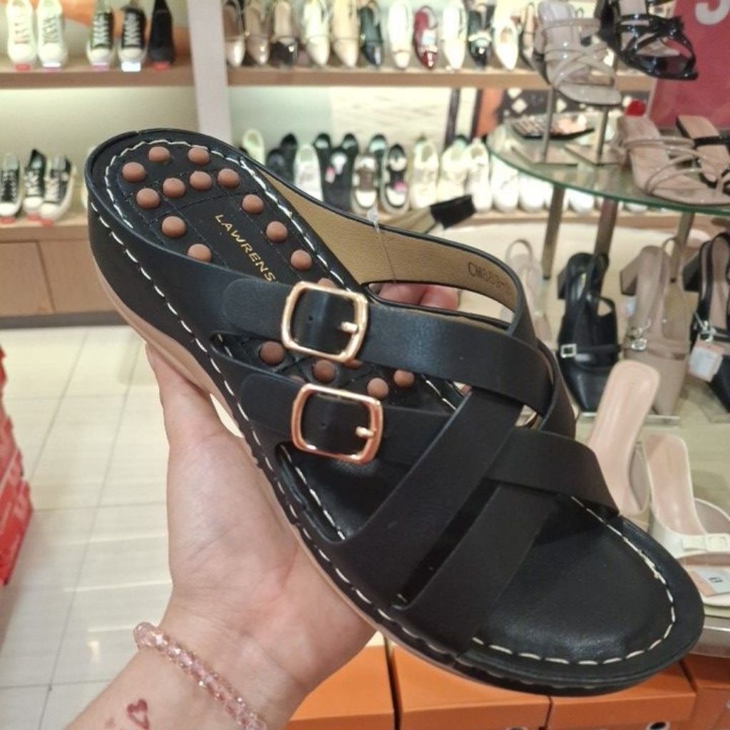 Lawrensia sandal wedges wanita empuk dan ringan 36 sd 40