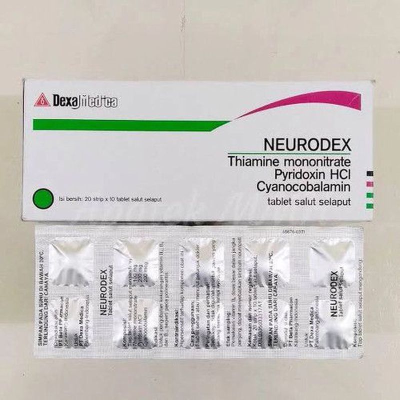 NEURODEX VITAMIN NEUROTROPIK UNTUK SARAF 10TABLET PER STRIP ORIGINAL BPOM