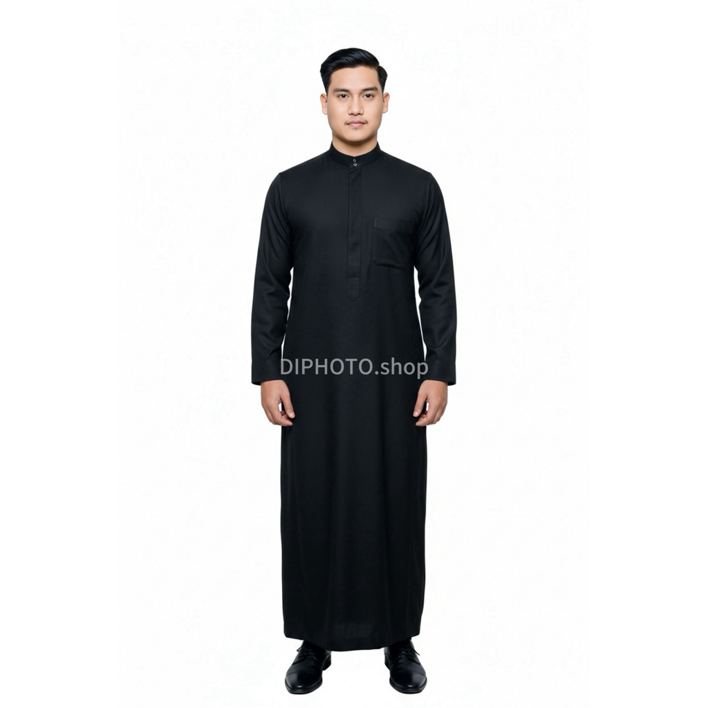 Jubah Albar - Baju Jubah Pria Slim Fit Katun Toyobo