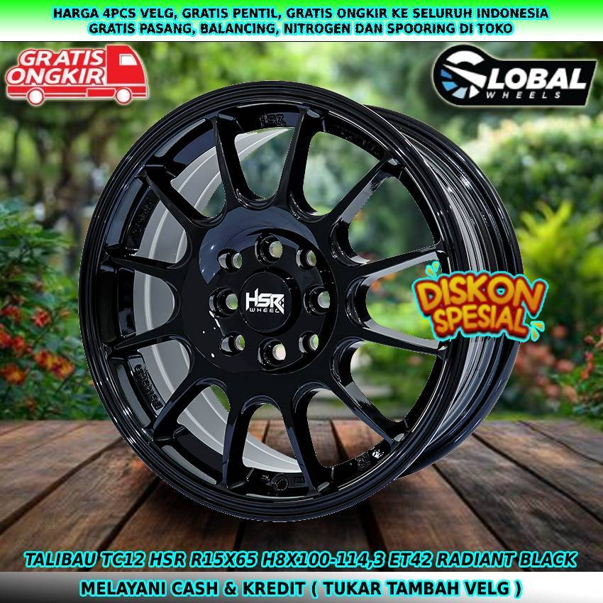 pelek mobil racing hsr ring 15 Calya Ignis Vios Avega Swift hsr talibau R15