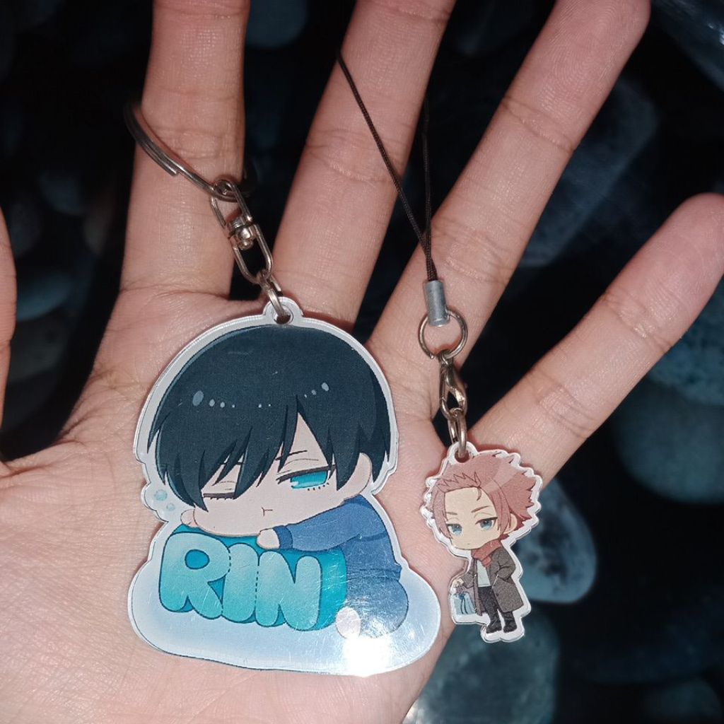 [Preloved] Gantungan Kunci Blue Lock Itoshi Rin | Phone Strap Itoshi Sae