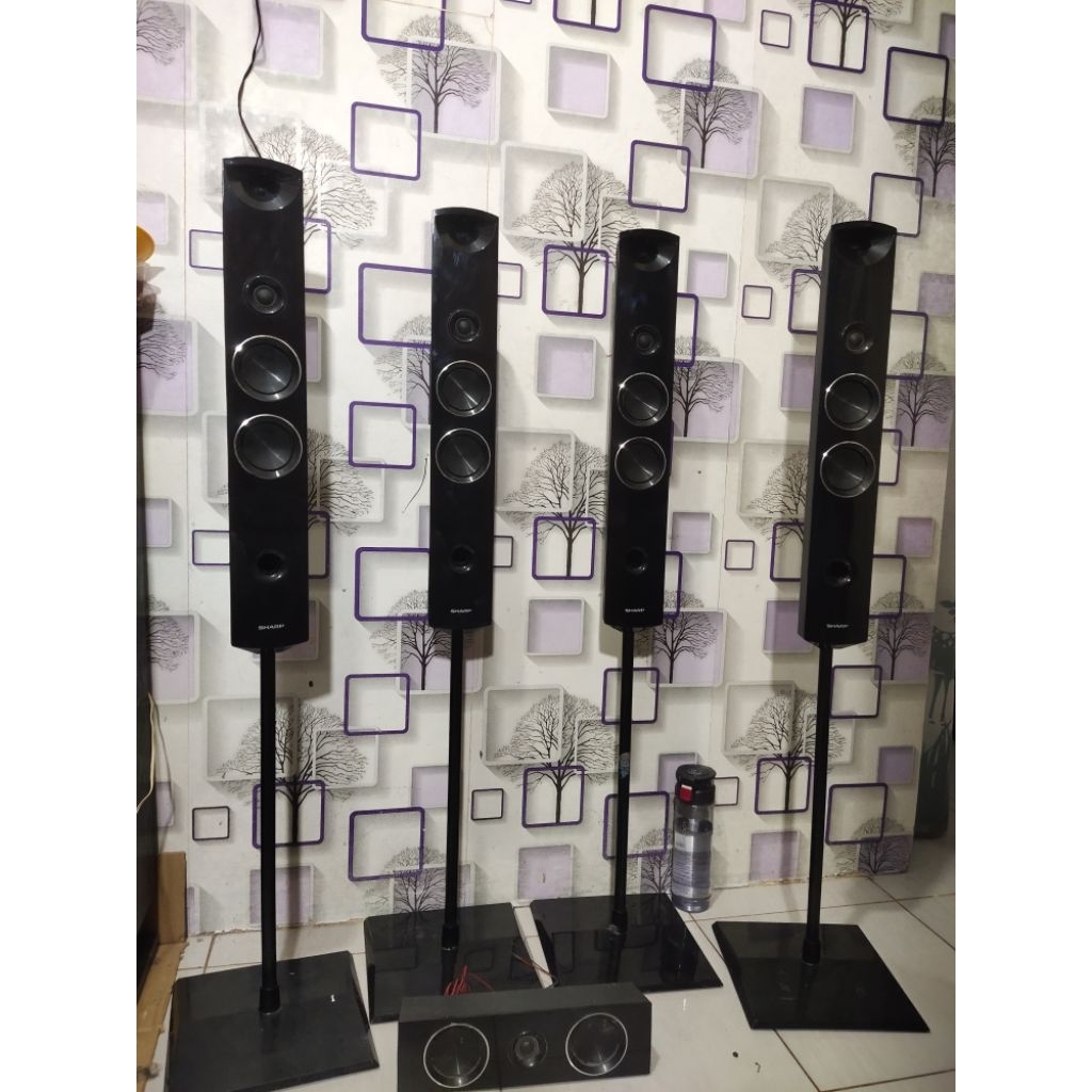 SPEAKER PASIF TOWER SATELIT CENTER  SHARP 3 OHM