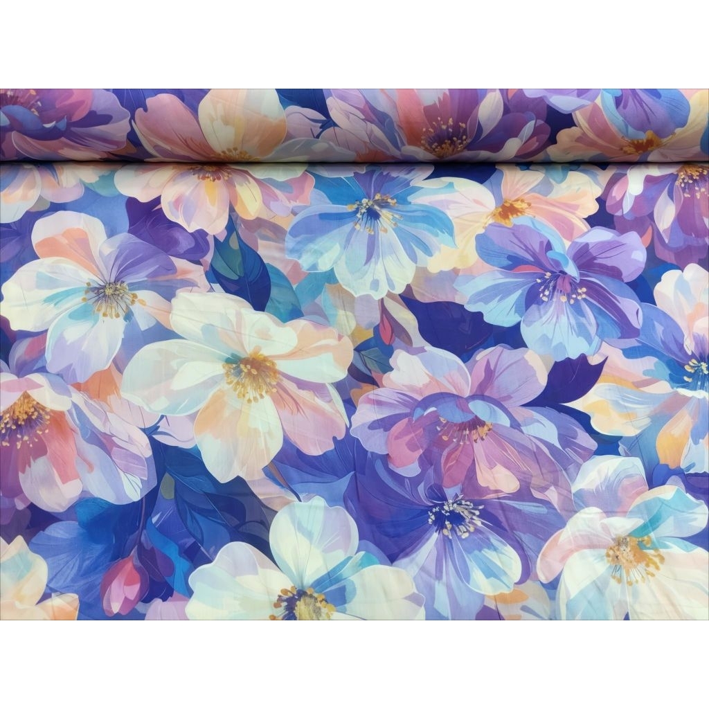 Bahan Kain Katun Rayon Viscose Garment Import Motip Bunga