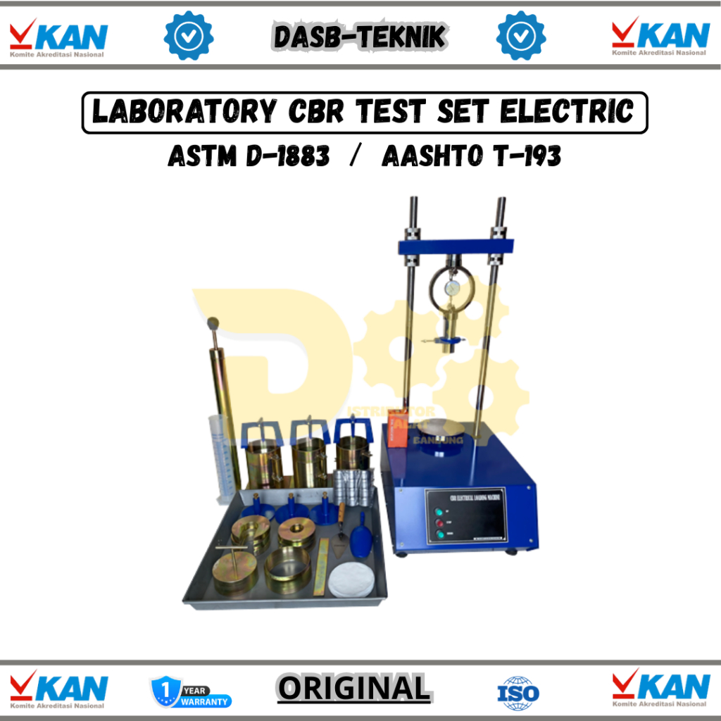 Laboratory CBR Test Set Electric – Standar ASTM D-1883 / AASHTO T-193 Lengkap