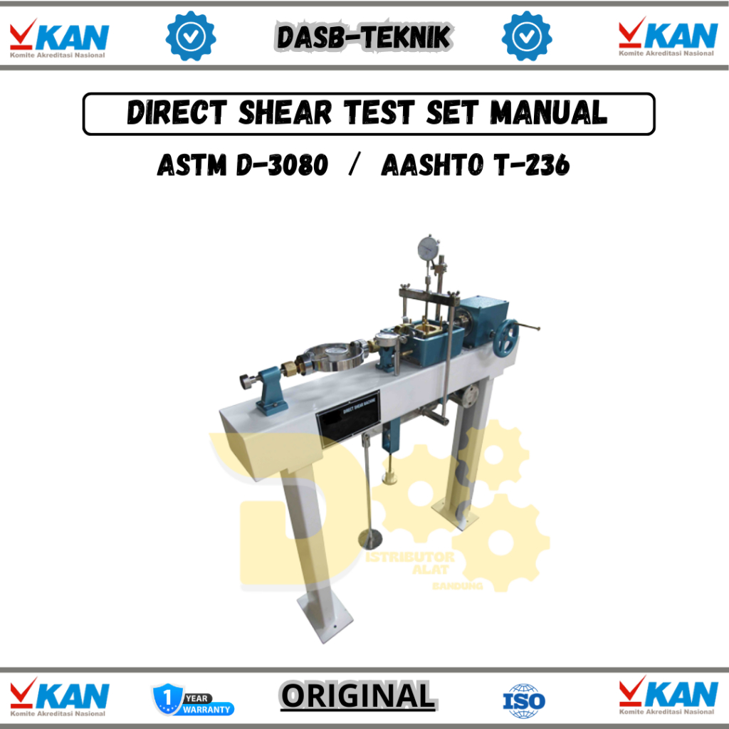 Alat Uji Geser Langsung Tanah Manual – Direct Shear Test Set – Standar ASTM D-3080 / AASHTO T-236 Le