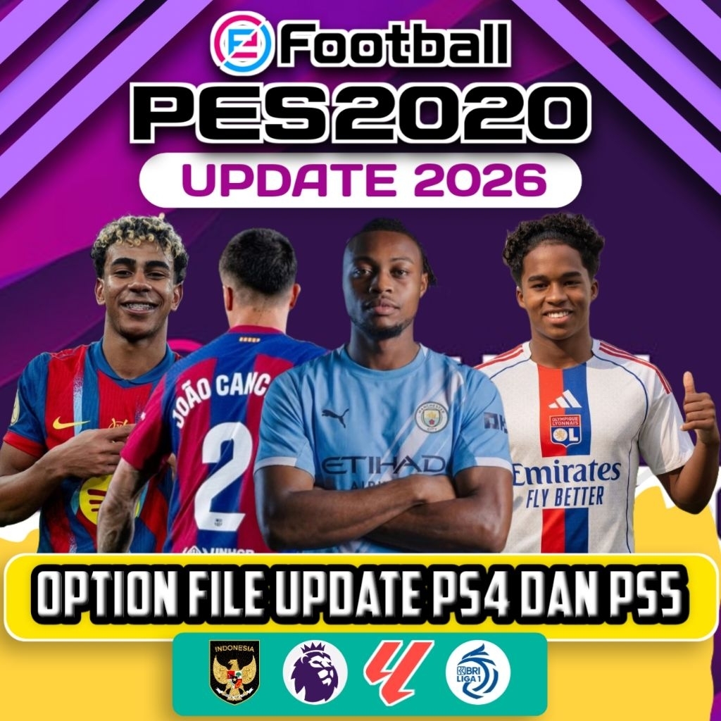 OPTION FILE PATCH PES 2020 UPDATE 2026 FEBRUARI PS 4 DAN PS 5 ORIGINAL