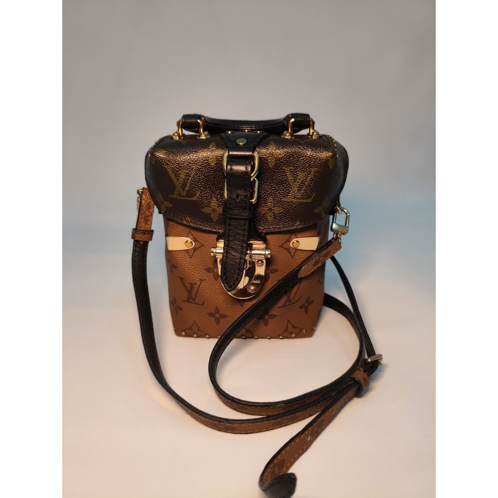 LV Reverse M*n*gr*m Camera Box Leather Bag