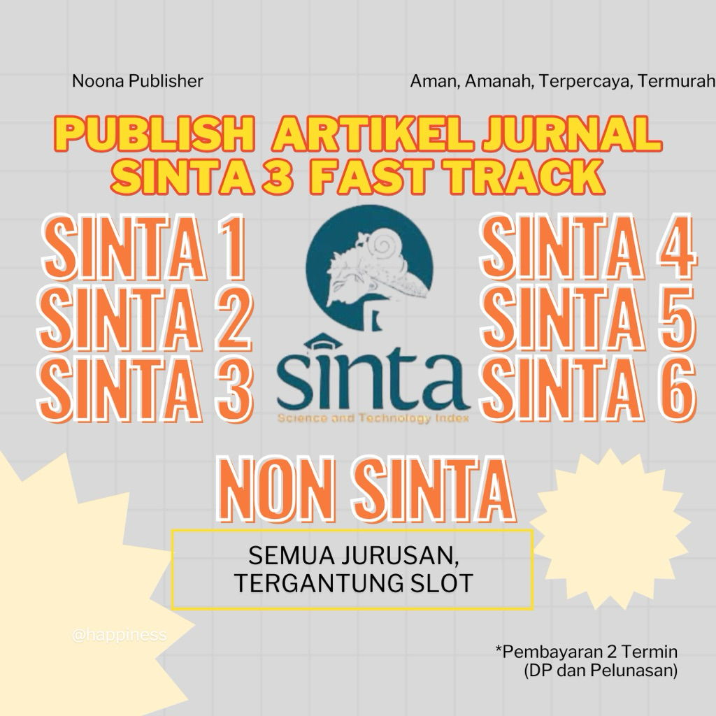 PUBLISH JURNAL ARTIKEL SINTA 3 FAST TRACK