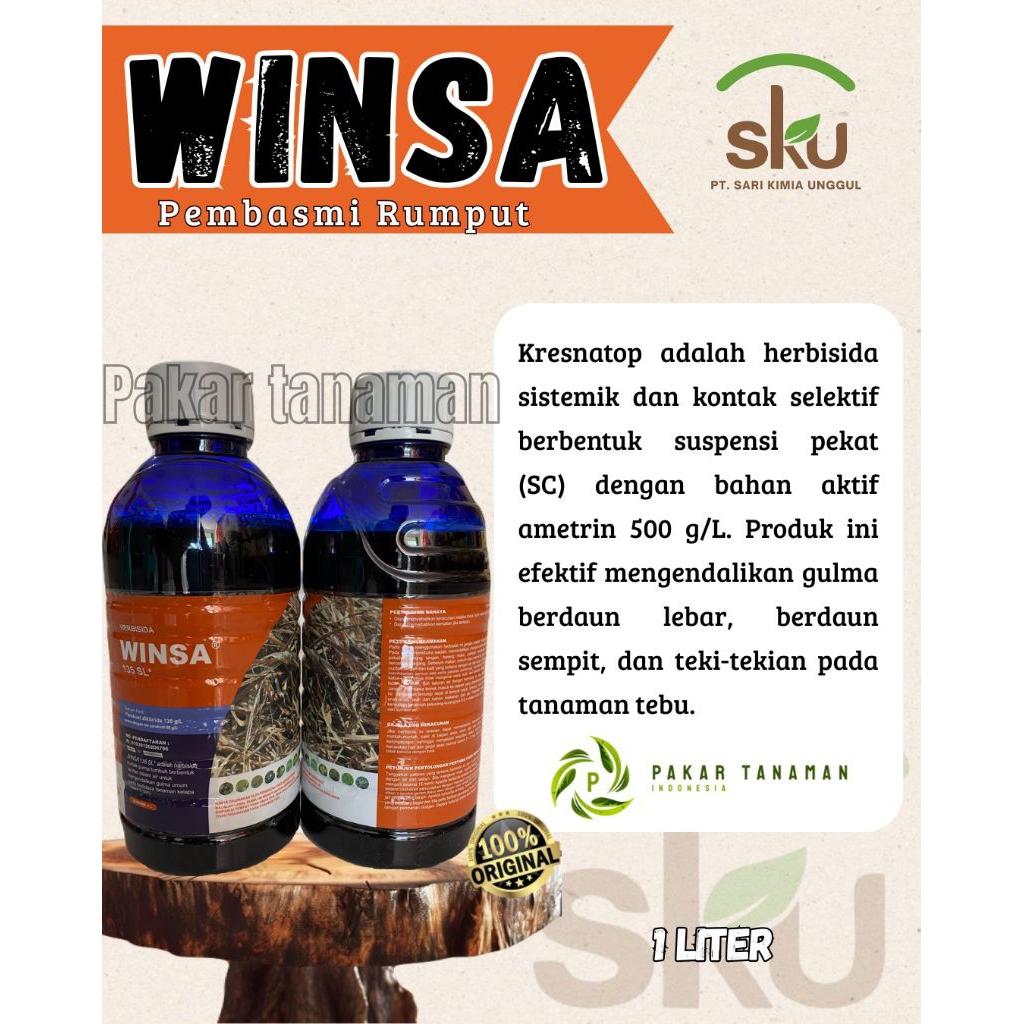 Obat Rumput Liar Winsa 1Liter Original 100%