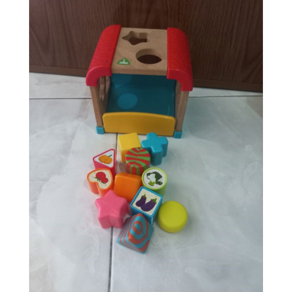 (Preloved) ELC wooden shape sorter mainan edukasi sortir bentuk anak