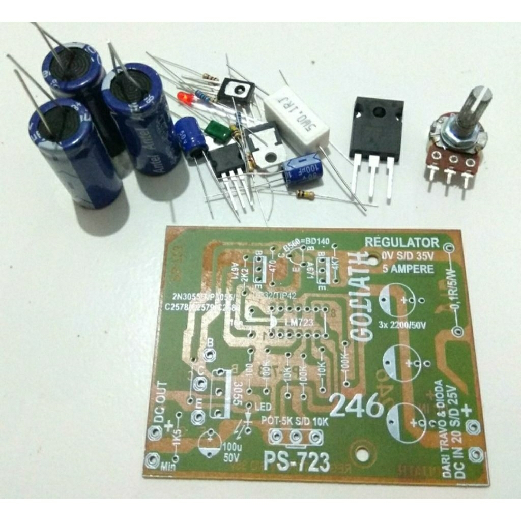 Kit Power Supply 0-35Volt LM723