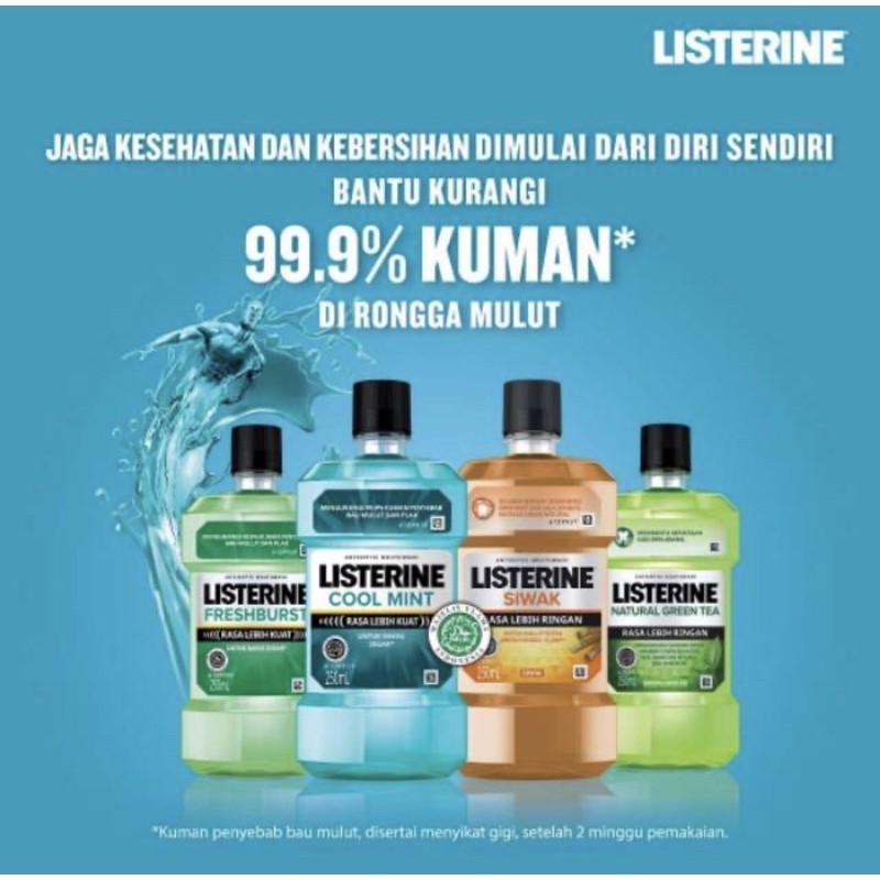 Listerine Original 250 ml & 500ml | Listerine Cool Mint 100ml 250ml & 500ml