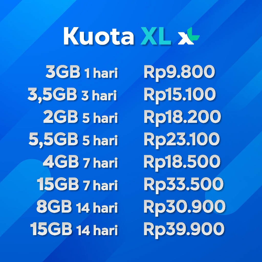 Paket XL Xtra Combo Mini Flex 6GB 4GB 2 5GB 1 Hotrod Spesial Internet Kuota Data Murah