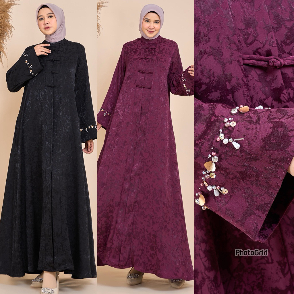 JANISA DRESS GAMIS PREMIUM BY MAREVI/gamis std jumbo/gamis koleksi lebaran 2026