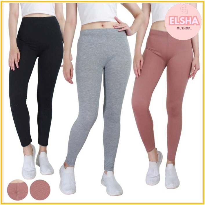 Legging Panjang Bahan Kaos Rayon / Celana Legging Panjang Kaos / Legging Kaos / Celana Panjang Wanit
