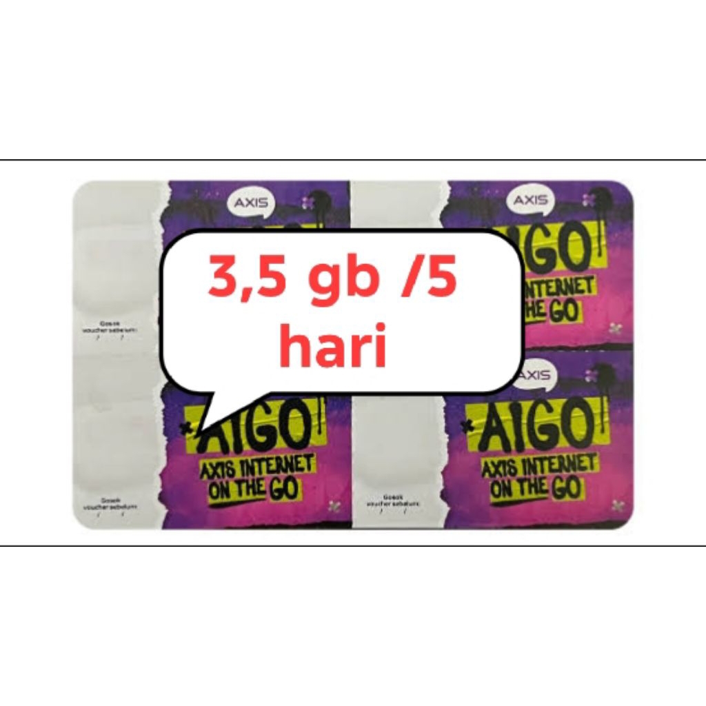 voucher axis 3,5 gb/ 5 hari