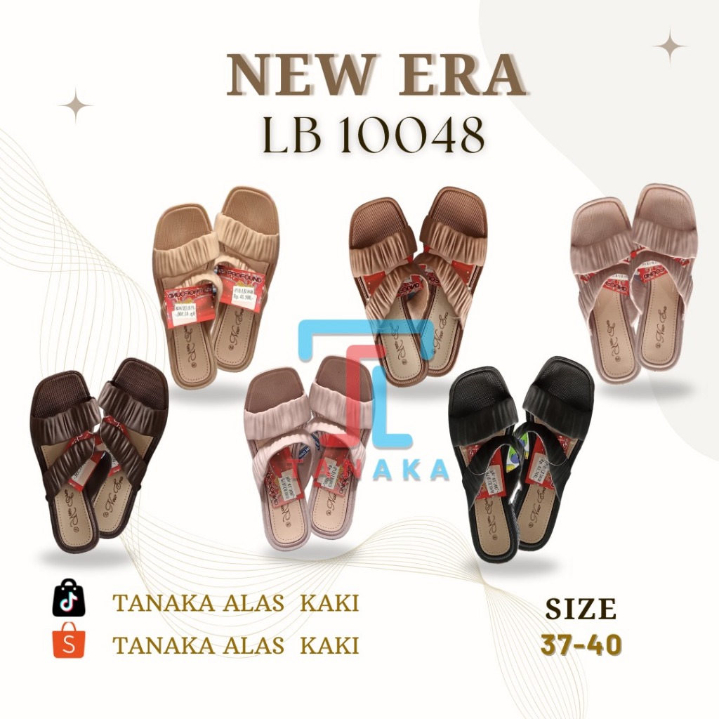 SANDAL SLOP WANITA NEW ERA LB 10048 / Bahan Karet, Anti slip, Nyaman, Ringan dan Awet