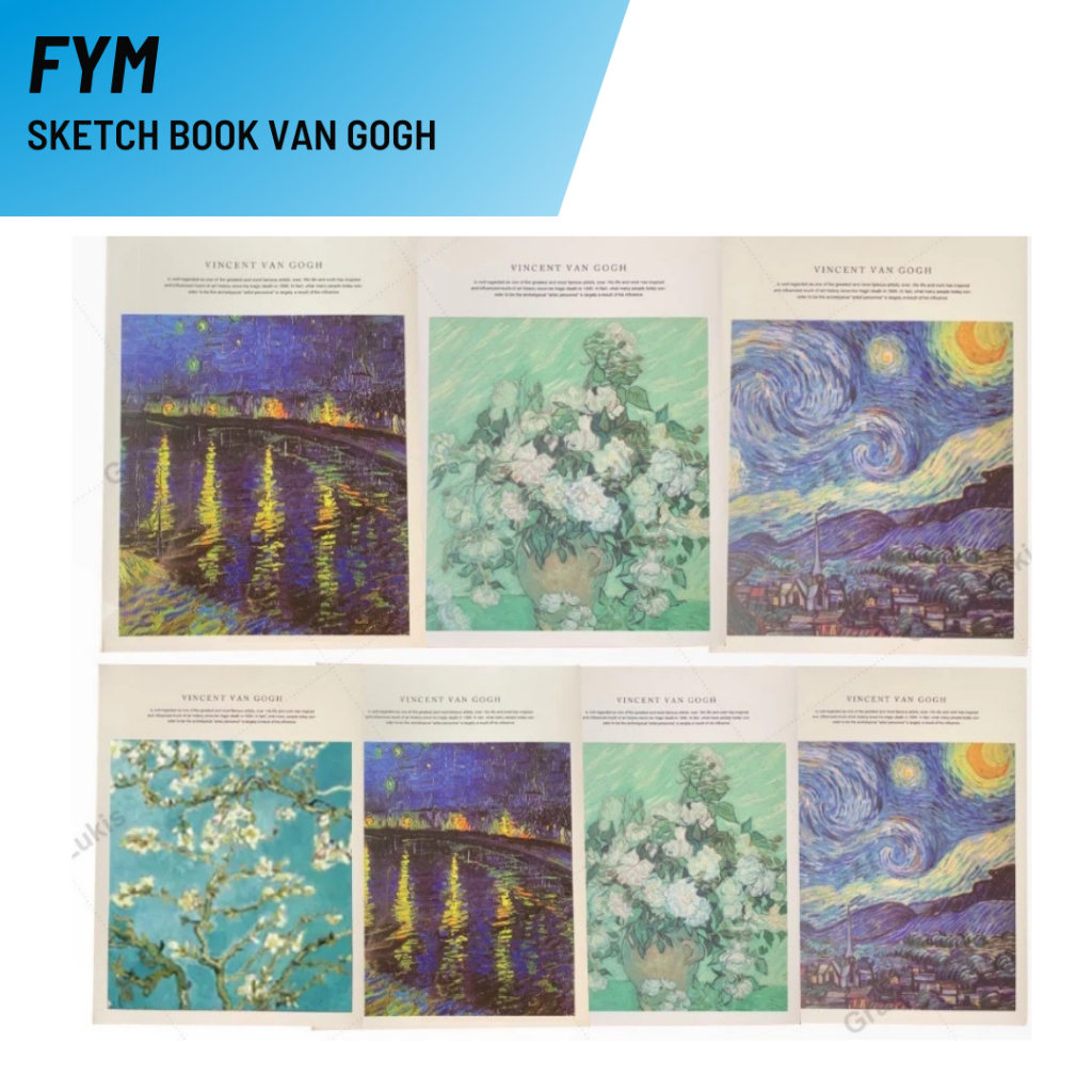 Sketchbook Cover Vincent Van Gogh B5/A5 128 Sheets