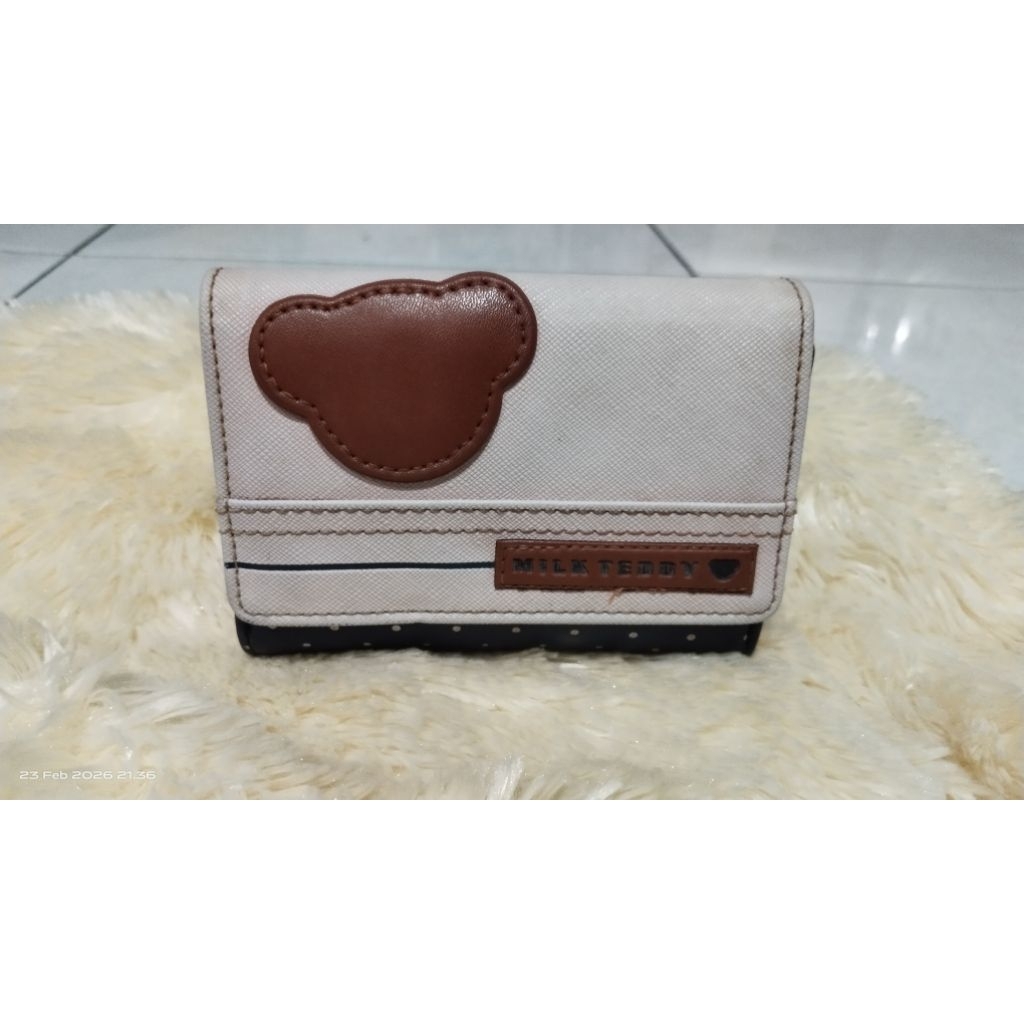 Dompet Milk Teddy Polka