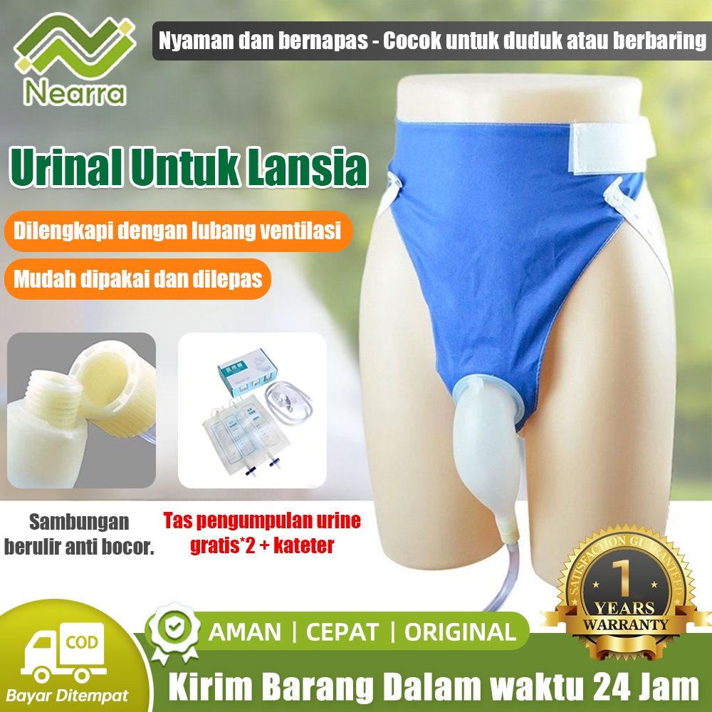 Urine External / Alat Bantu Kantong Kencing Untuk Pria & Wanita Set Dgn Urine Bag 1000ml alat bantu 
