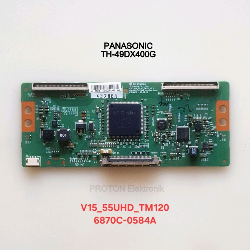 Tikon layar Smart LED TV 43" 49" 55" LG Display V16 55UHD TM120 v0.6 6870C-0584A Halogen Free LCD pa