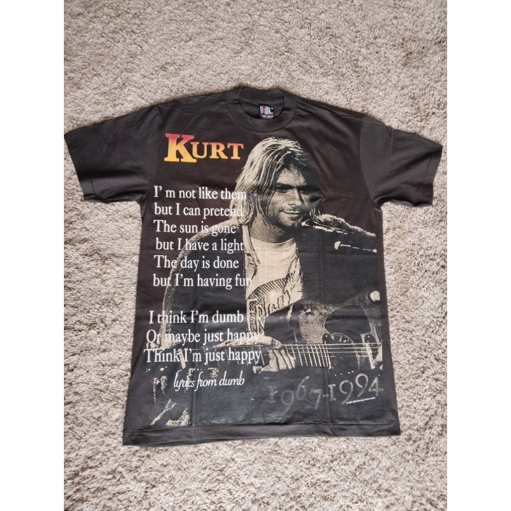 Kaos band bootleg Thailand original Grunge band Nirvana "Poetry".