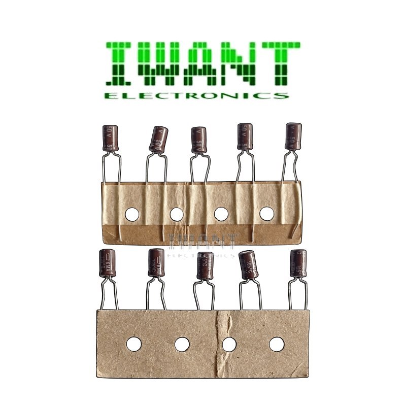 0.47UF 50V NON POLAR CAPASITOR ELCO 0.47UF 50VOLT KAPASITOR ELKO NON POLAR 105°C