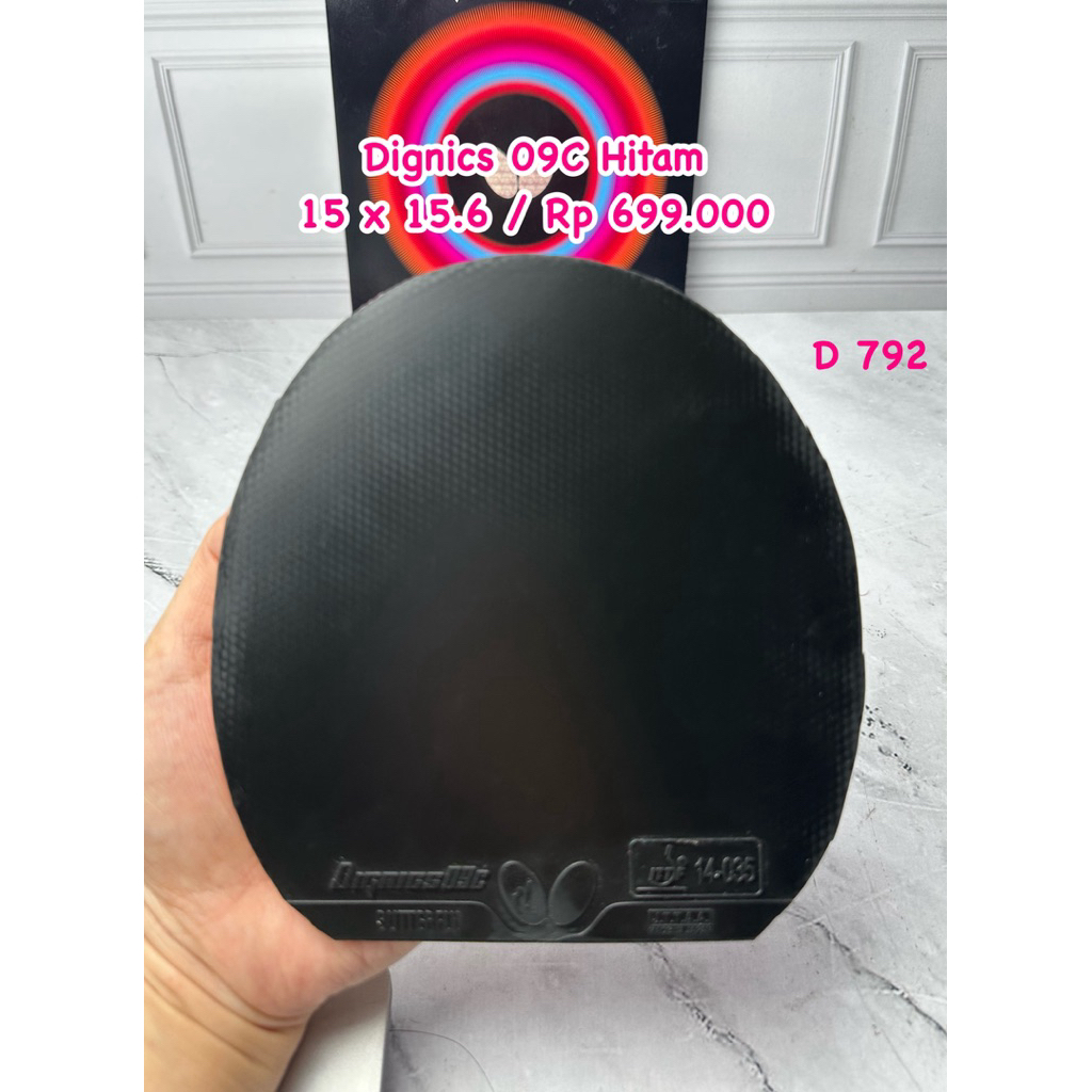 SECOND KARET PINGPONG TENIS MEJA BUTTERFLY DIGNICS 09C HITAM ORIGINAL MARKET JEPANG